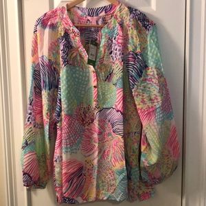 Lilly Pulitzer Elsa Top 100% Silk!